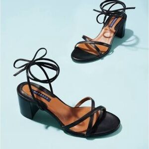 Margaux Soho Black Strappy Heeled Sandals